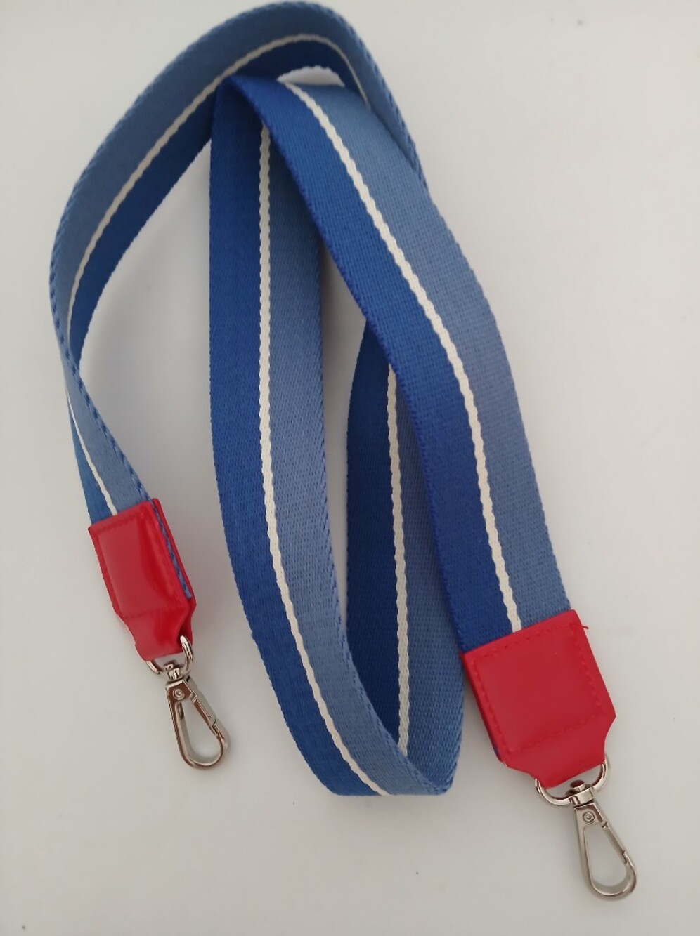 Wide Blue White Red Adjustable Shoulder Strap